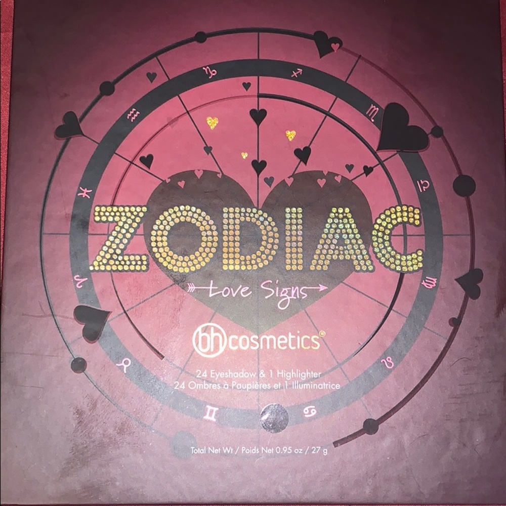 Zodiac love signs palette